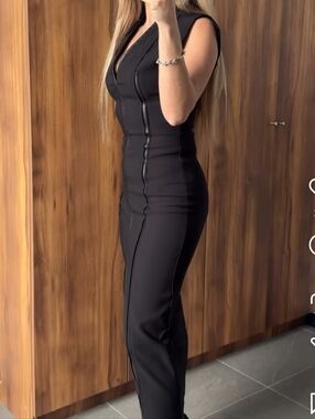 Zara Black Asymmetrical Sheath Dress